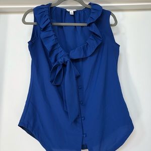 Royal Blue Banana Republic Sleeveless Blouse